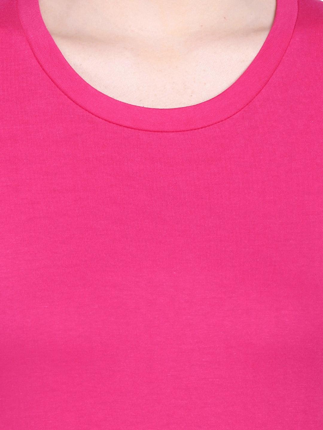 Style Quotient Women Pink Cold Shoulder Top-Tops-StyleQuotient