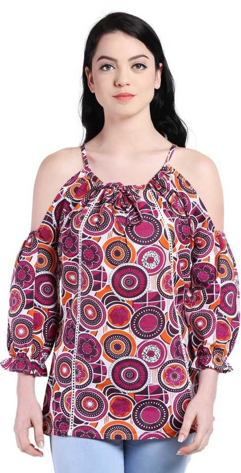 Style Quotient Women Multi Round Neck Floral Fashion Tops-Tops-StyleQuotient