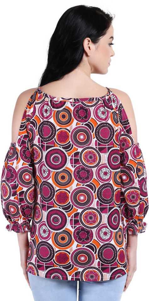 Style Quotient Women Multi Round Neck Floral Fashion Tops-Tops-StyleQuotient