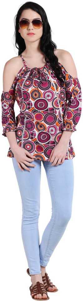 Style Quotient Women Multi Round Neck Floral Fashion Tops-Tops-StyleQuotient