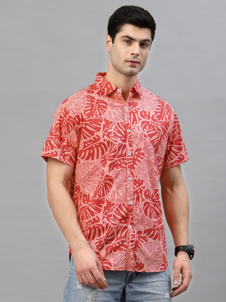 Style Quotient Men Coral Comfort Printed Casual Shirt-Mens Shirt-StyleQuotient