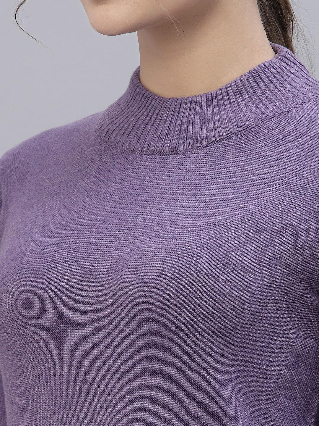 Style Quotient Women Purple Sweatshirt-Sweaters-StyleQuotient