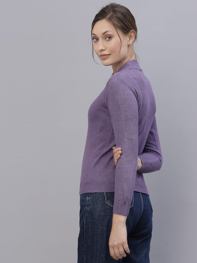 Style Quotient Women Purple Sweatshirt-Sweaters-StyleQuotient