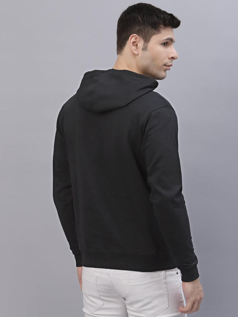 Style Quotient Men Black Hooded Sweatshirt-Men's Sweatshirts-StyleQuotient
