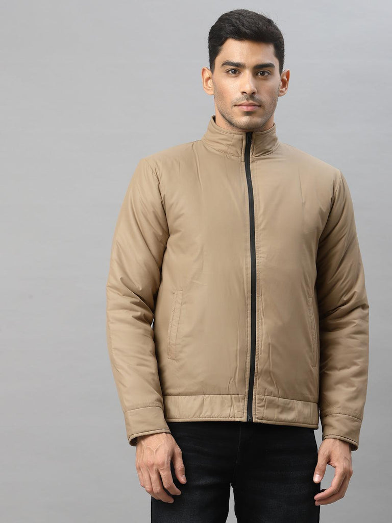 Style Quotient Men Tan Padded Jacket-Men's Jackets-StyleQuotient