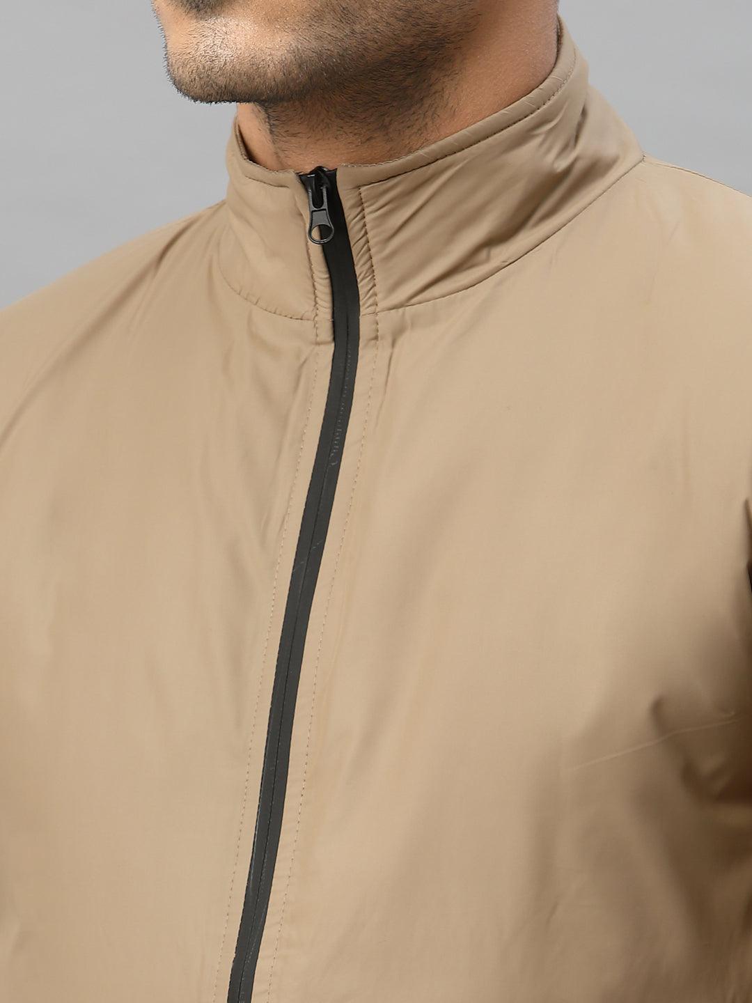 Style Quotient Men Tan Padded Jacket-Men's Jackets-StyleQuotient