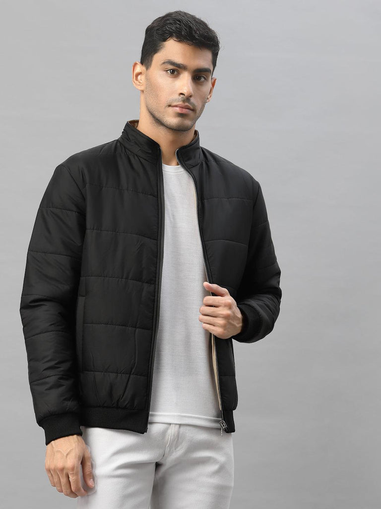 Style Quotient Men Black Reversible Padded Jacket-Men's Jackets-StyleQuotient