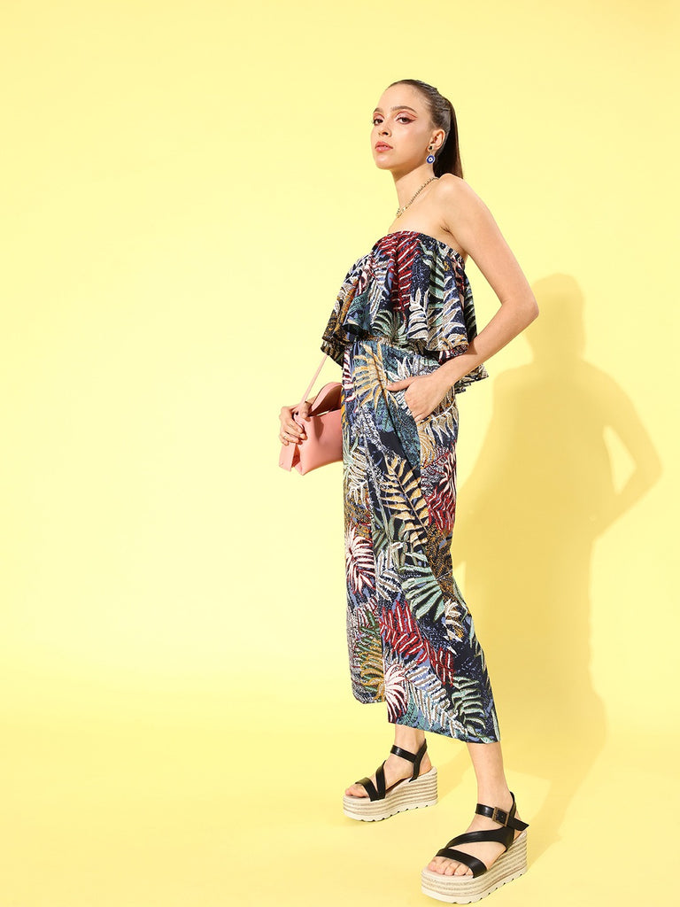 Style Quotient Women Stylish Blue Printed Vacay Attire-Jumpsuits-StyleQuotient