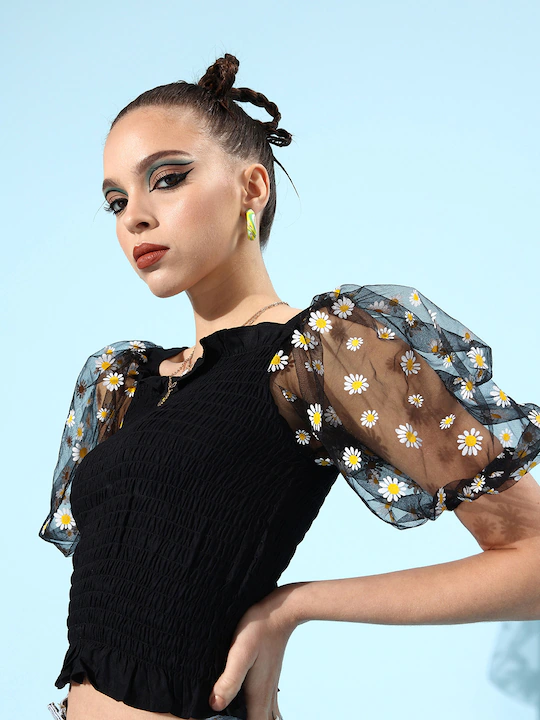 Smart casual black tops clearance