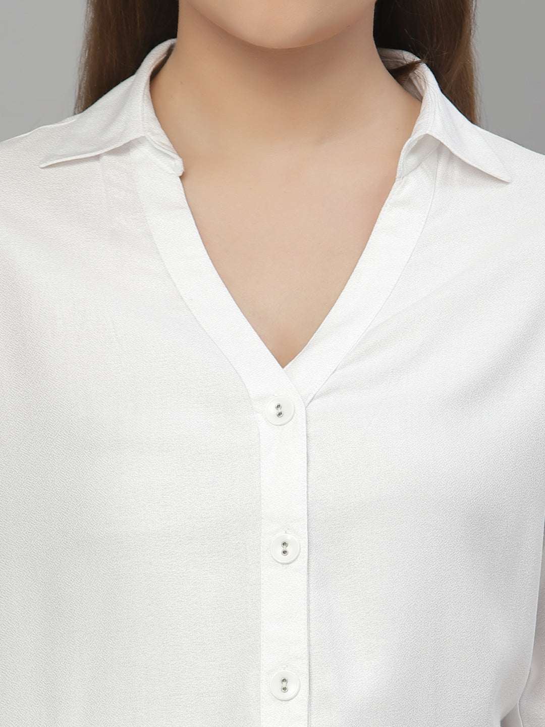 Style Quotient Women White Classic Casual Shirt-Shirts-StyleQuotient