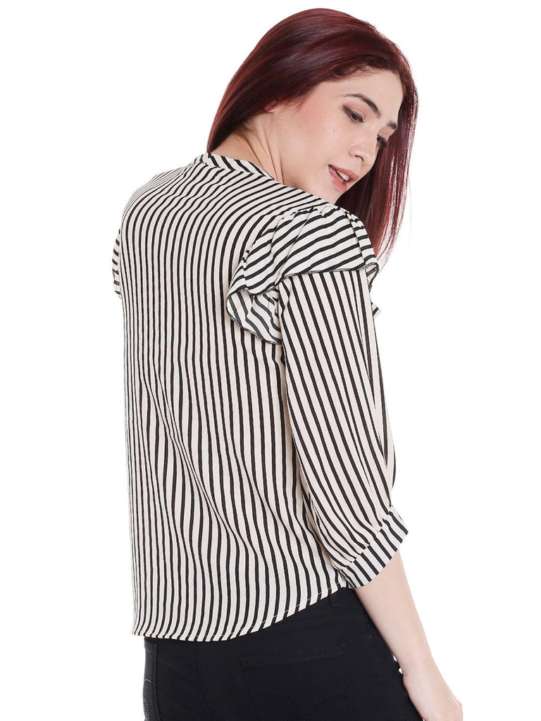 Style Quotient Womens Vertical Stripes Tops-Tops-StyleQuotient