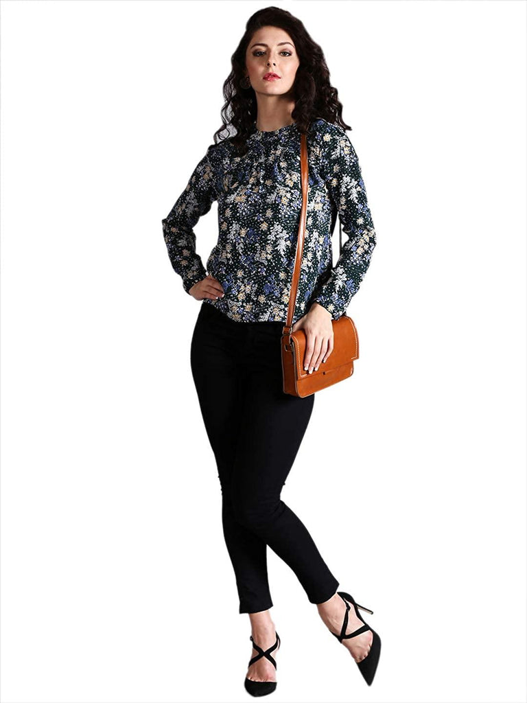 Style Quotient Women Multi Round Neck Floral Fashion Tops-Tops-StyleQuotient