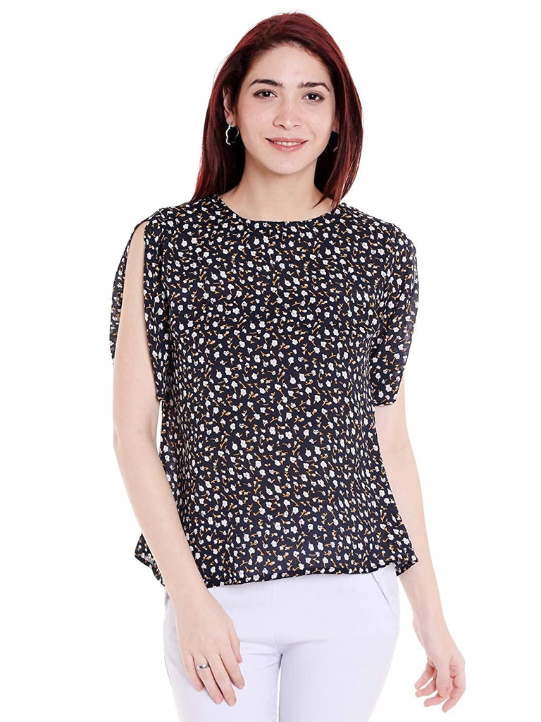 Style Quotient Womens Floral Print Tops-Tops-StyleQuotient