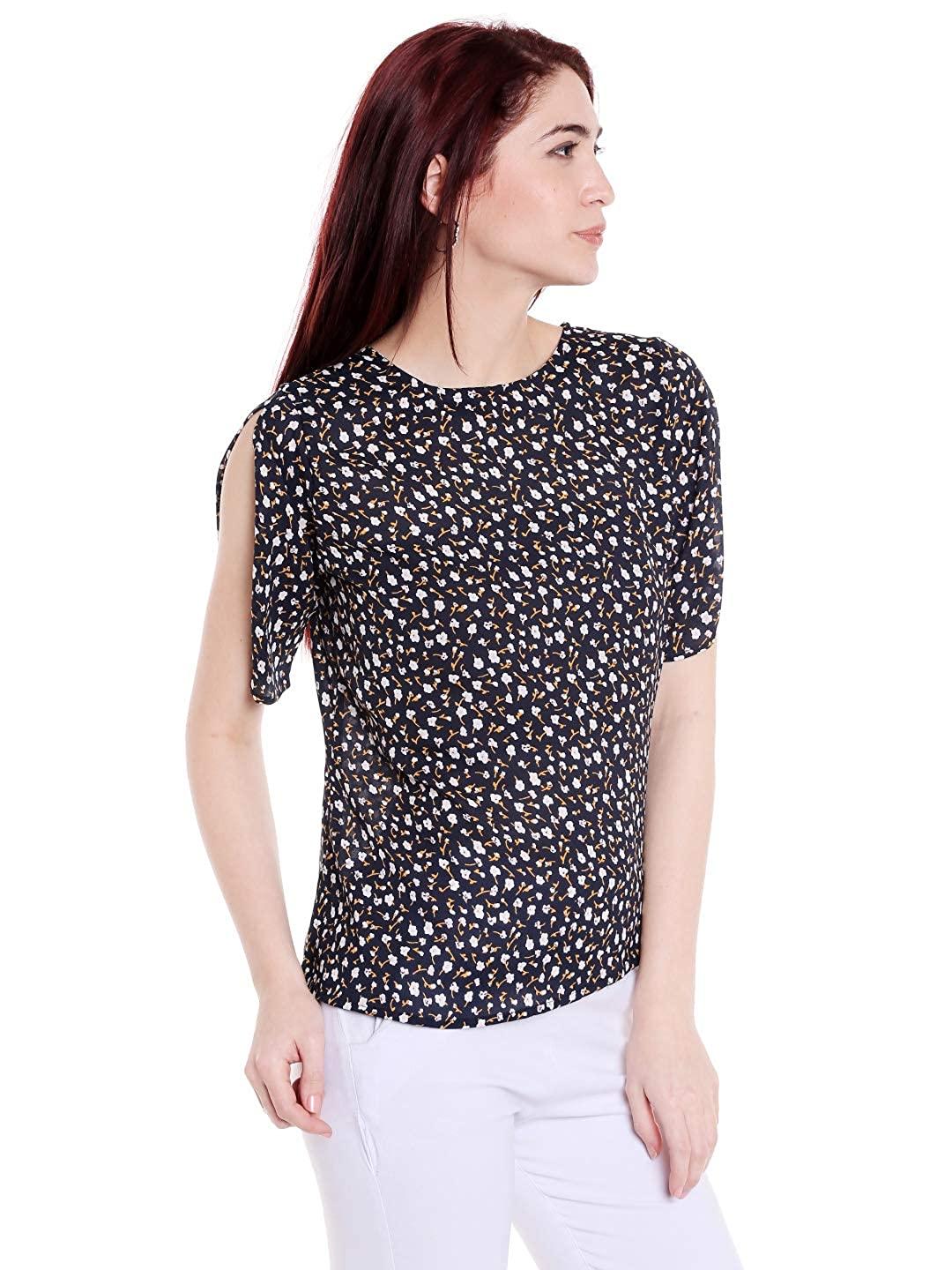 Style Quotient Womens Floral Print Tops-Tops-StyleQuotient