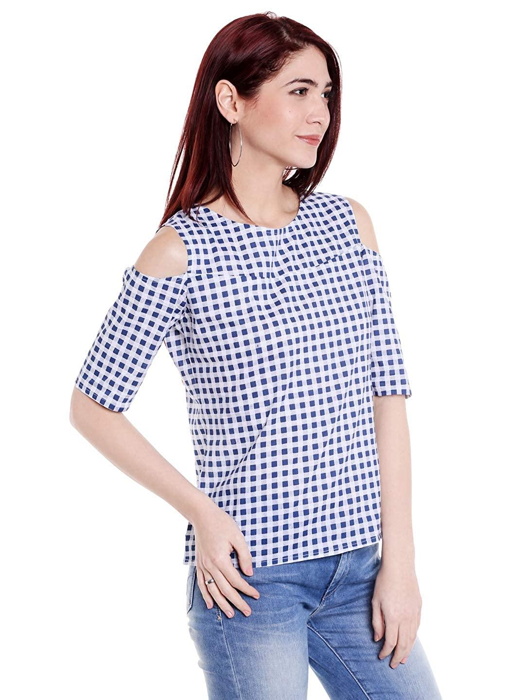 Style Quotient Womens Checked Tops-Tops-StyleQuotient