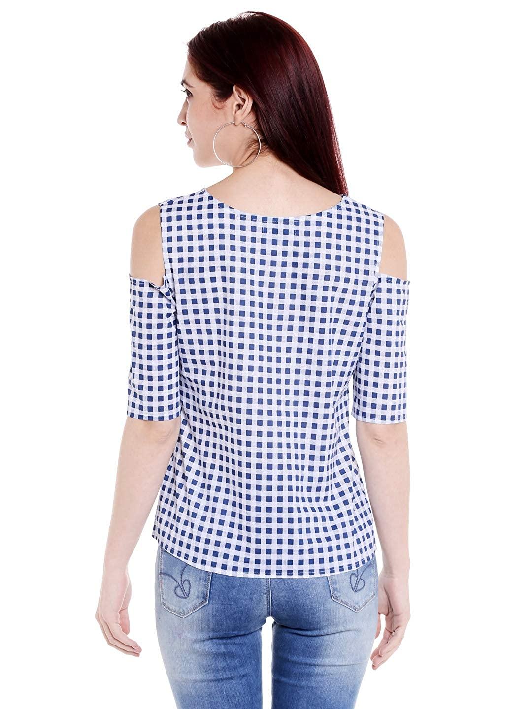 Style Quotient Womens Checked Tops-Tops-StyleQuotient