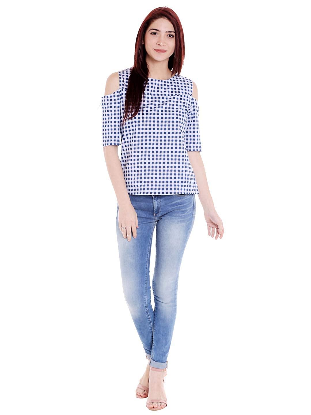 Style Quotient Womens Checked Tops-Tops-StyleQuotient
