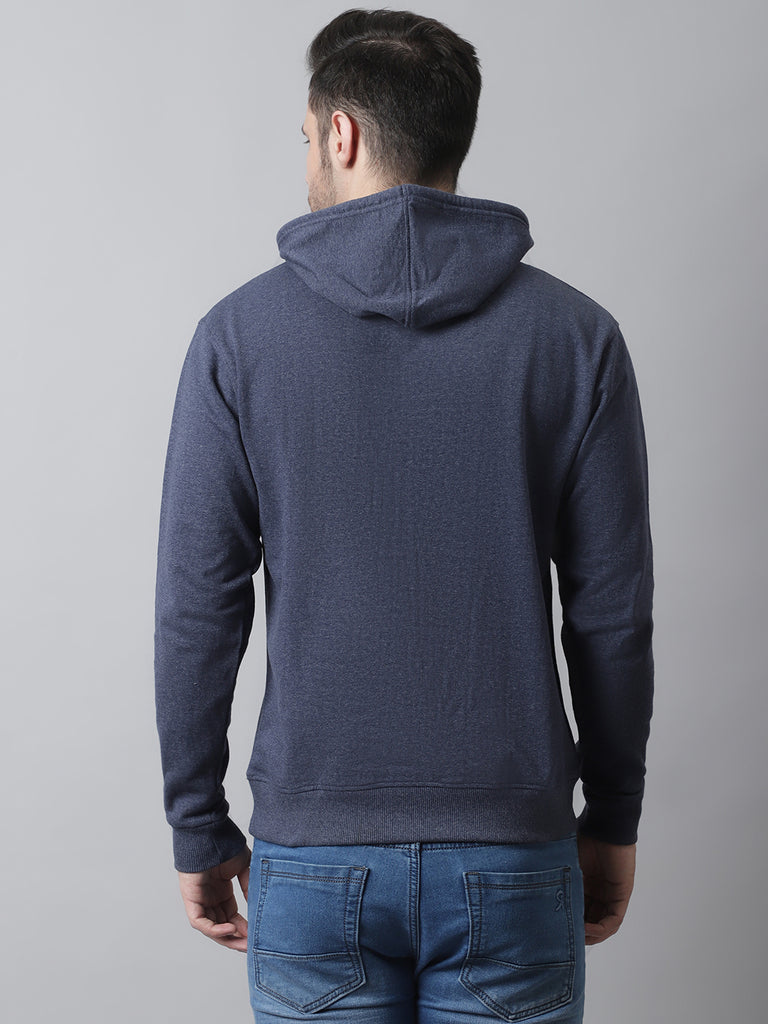 Style Quotient Men Navy Blue Hooded Sweatshirt-Men's Sweatshirts-StyleQuotient