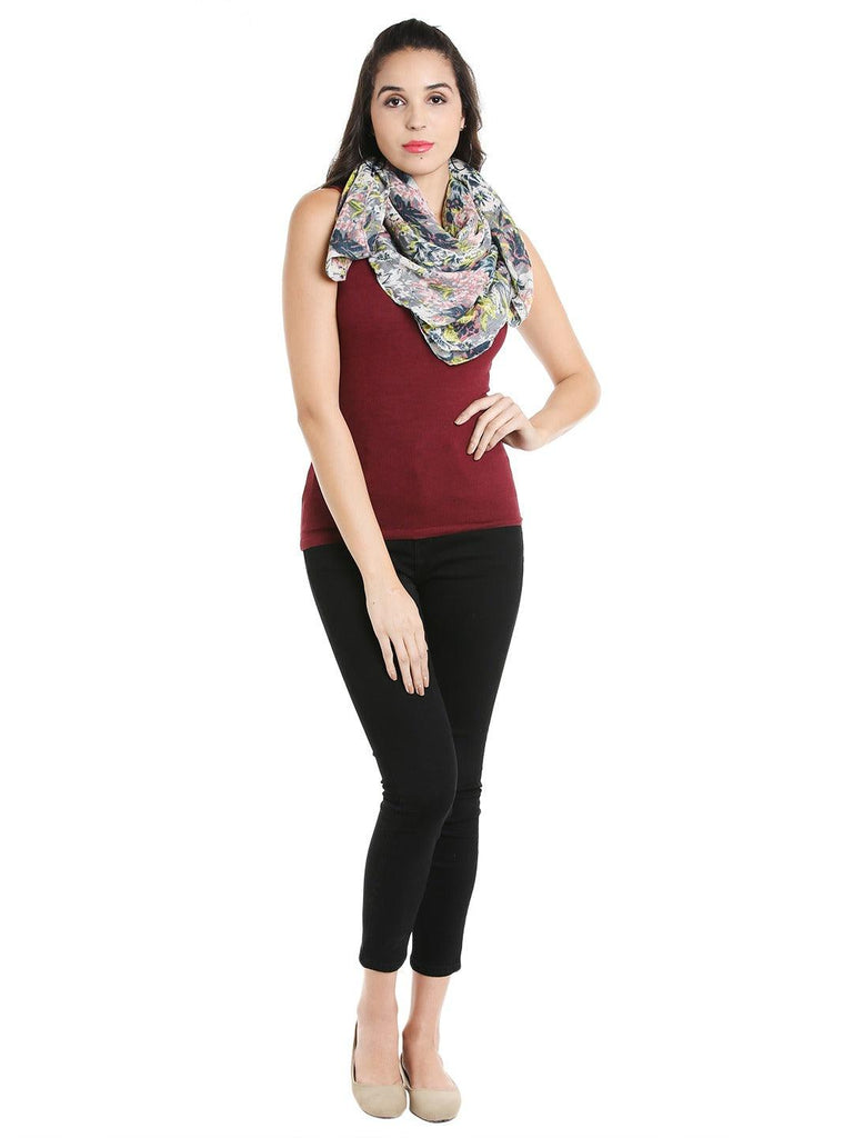 Style Quotient Womens Floral Print Stoles-Stoles & Scarves-StyleQuotient