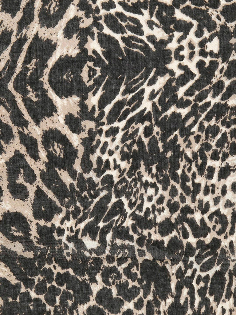 Women Brown & Beige Animal Print Stole-Stoles & Scarves-StyleQuotient