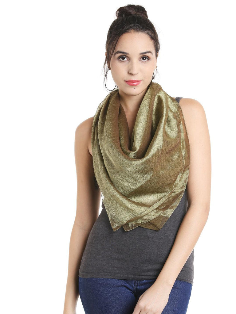 Women Olive Green Stole-Stoles & Scarves-StyleQuotient