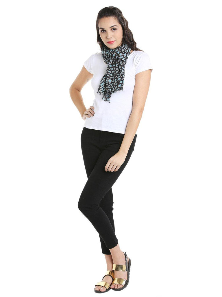 Women Black & Blue Shawl-Shawl-StyleQuotient