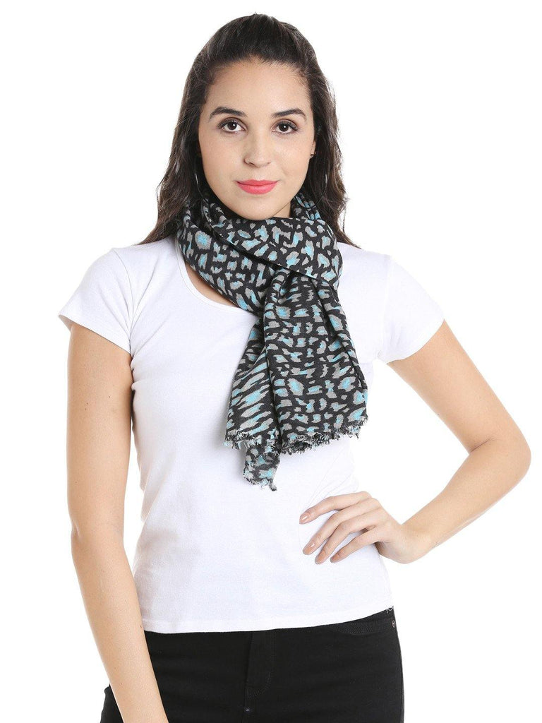 Women Black & Blue Shawl-Shawl-StyleQuotient