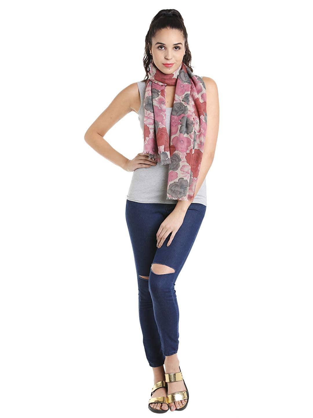 Style Quotient Womens Floral Print Shawl-Shawl-StyleQuotient