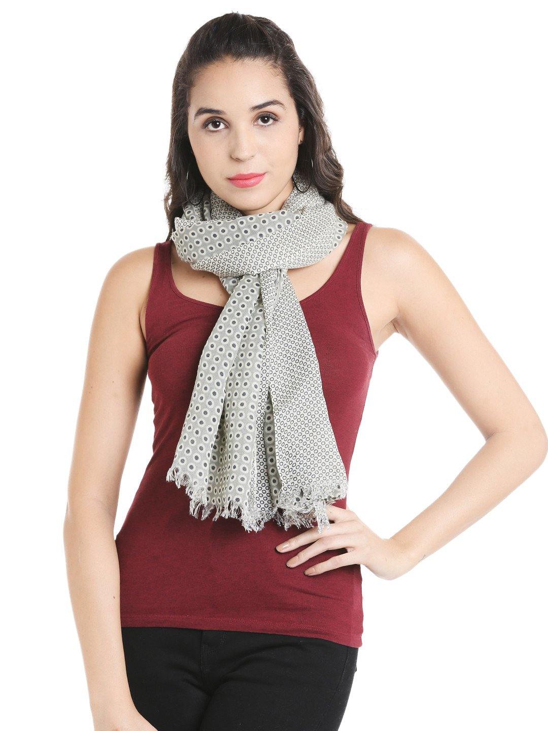 Women Grey Printed Shawl-Shawl-StyleQuotient