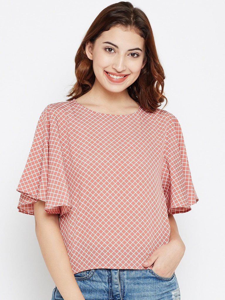 Style Quotient Womens Checked Tops-Tops-StyleQuotient