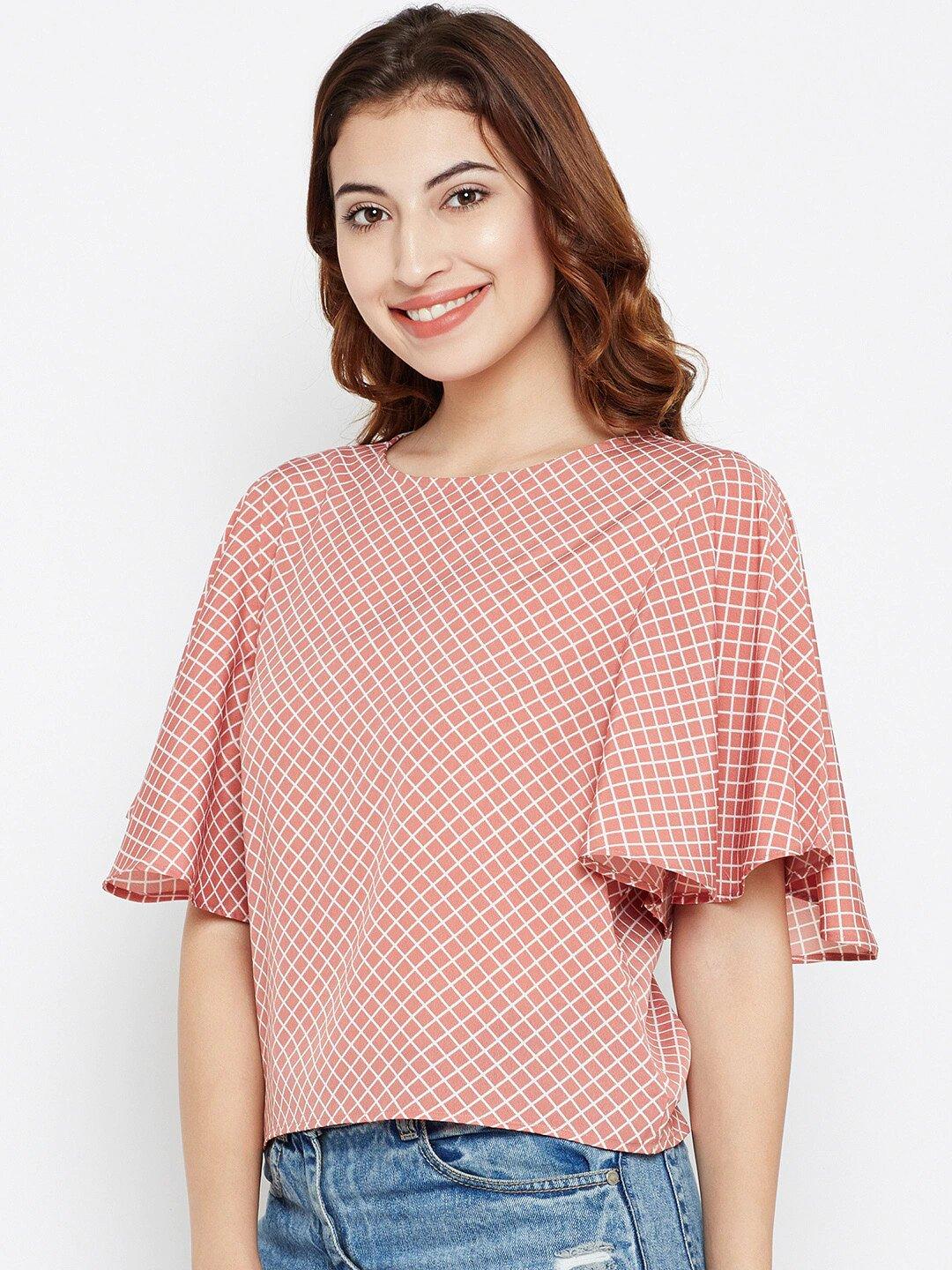 Style Quotient Womens Checked Tops-Tops-StyleQuotient