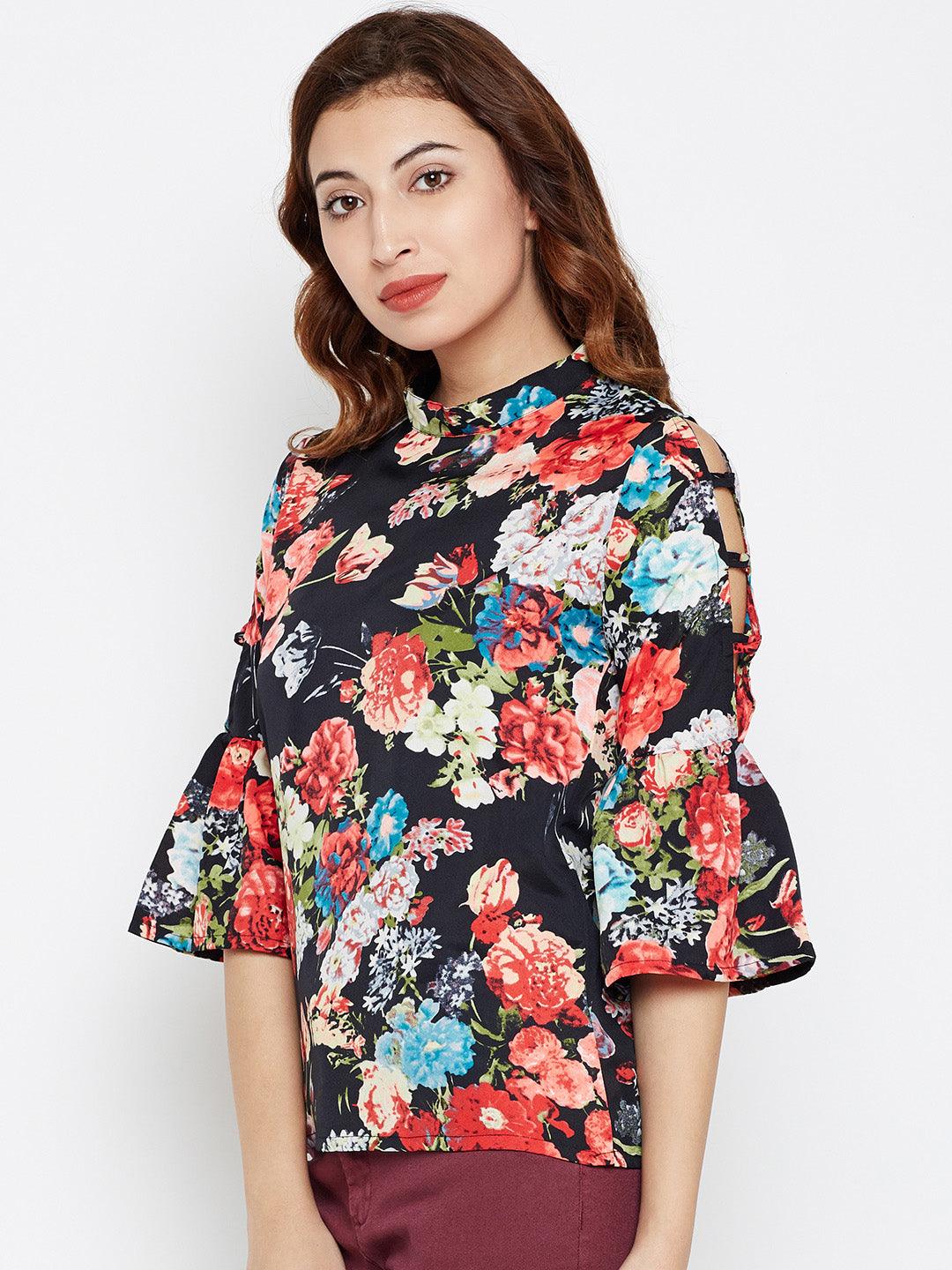 Women Multicoloured Printed Top-Tops-StyleQuotient