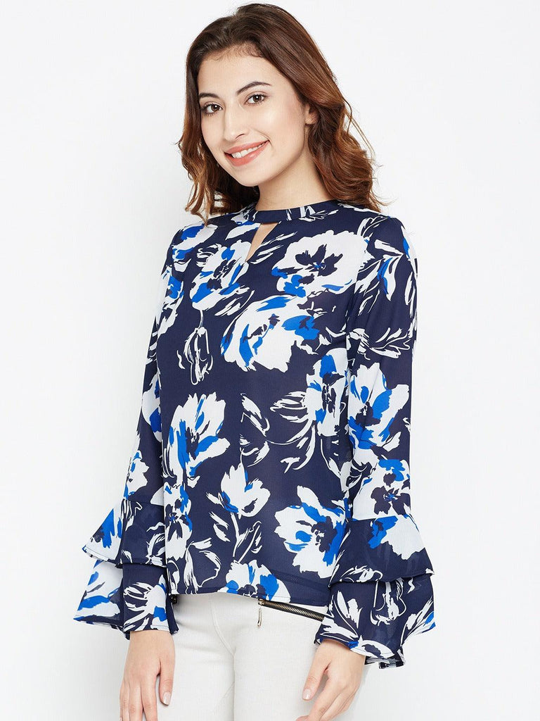 Style Quotient Womens Floral Print Tops-Tops-StyleQuotient