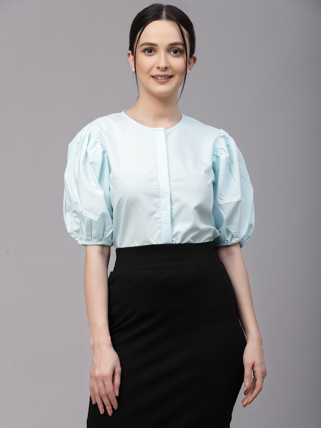 Style Quotient Women Solid White Polycotton Regular Formal Shirt-Shirts-StyleQuotient