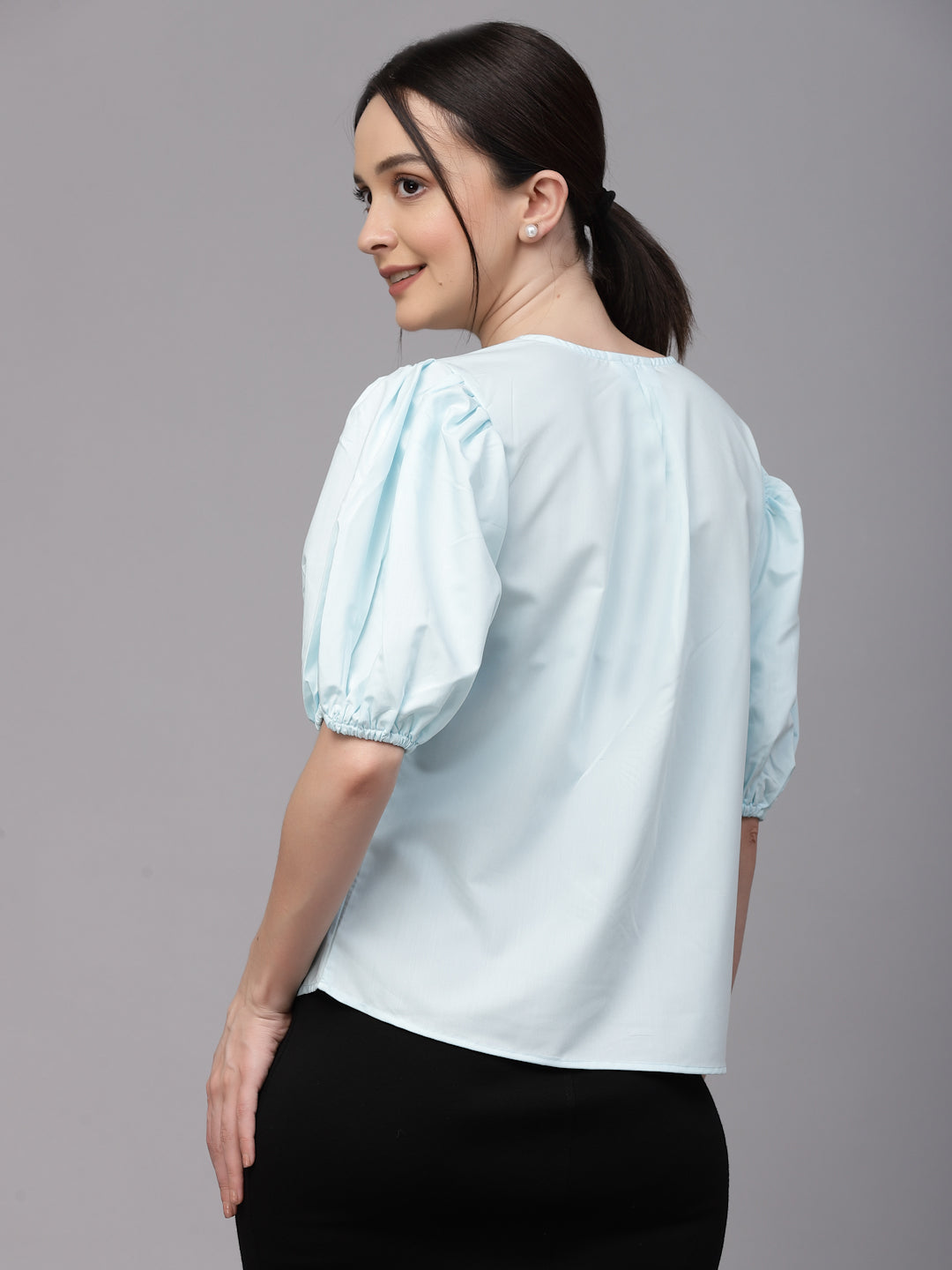 Style Quotient Women Solid White Polycotton Regular Formal Shirt-Shirts-StyleQuotient