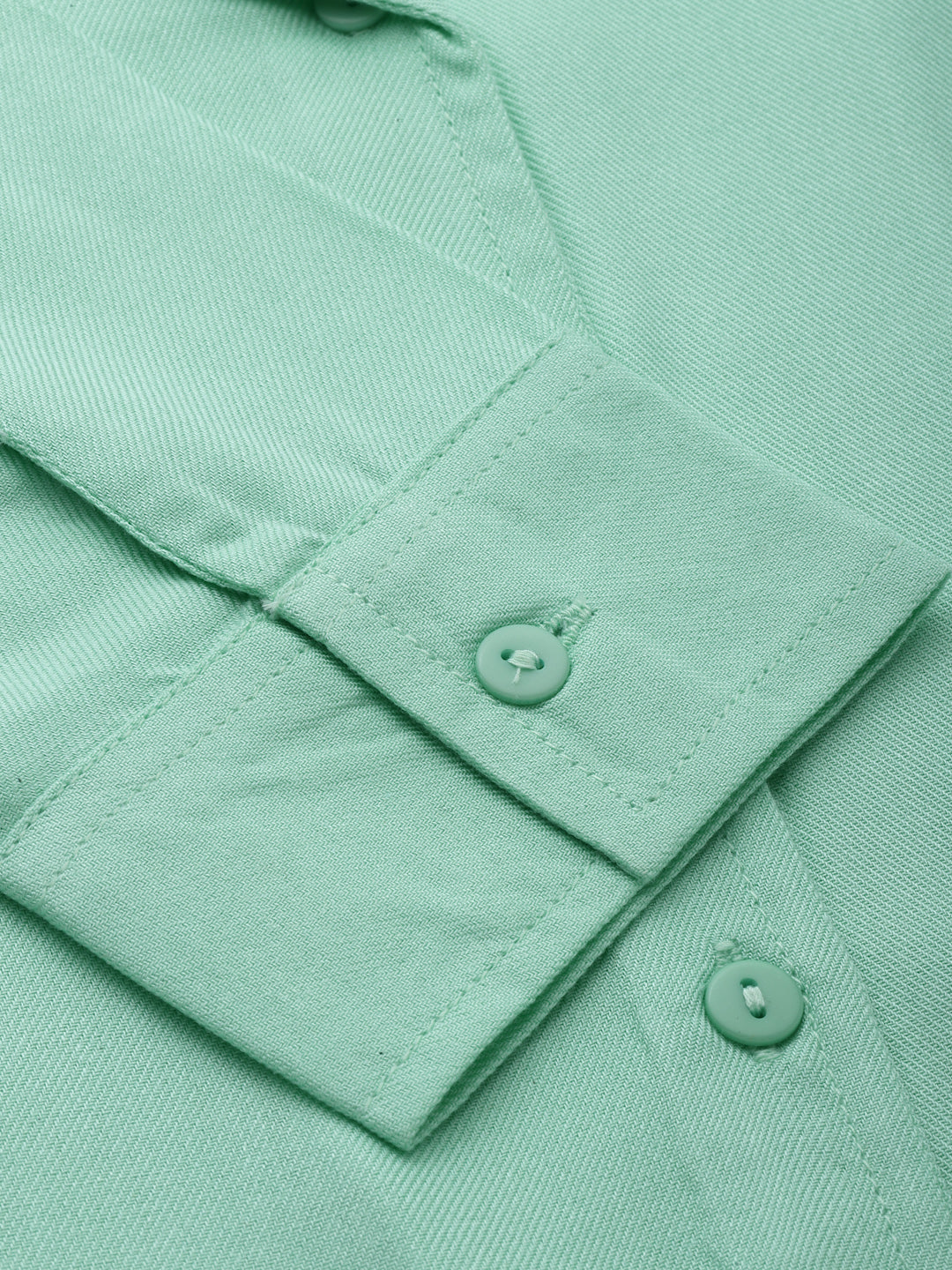 Style Quotient Women Mint Green Solid Twill Rayon Regular Formal Shirt-Shirts-StyleQuotient