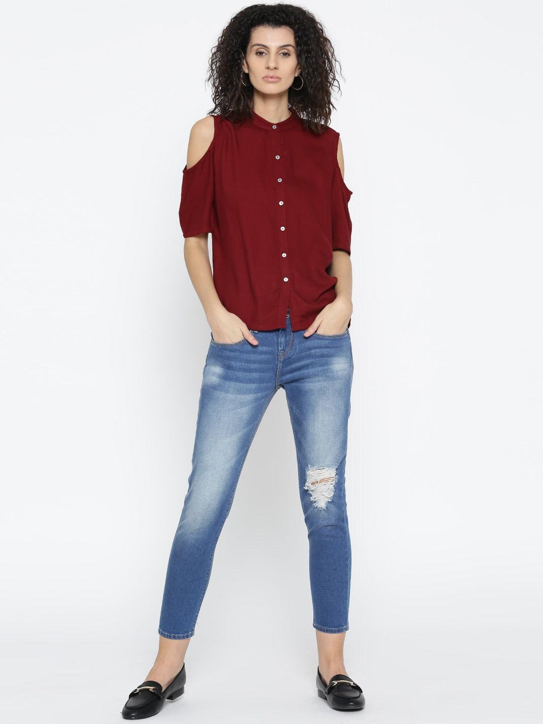 Style Quotient Womens Solid Regular Fit Shirts-Shirts-StyleQuotient