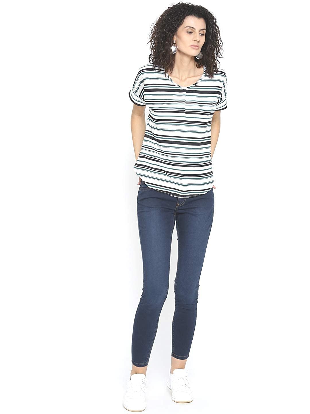 Style Quotient Womens Striped Regular Fit Tops-Tops-StyleQuotient