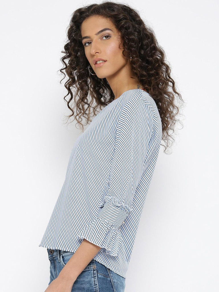 Style Quotient Womens Vertical Stripes Tops-Tops-StyleQuotient