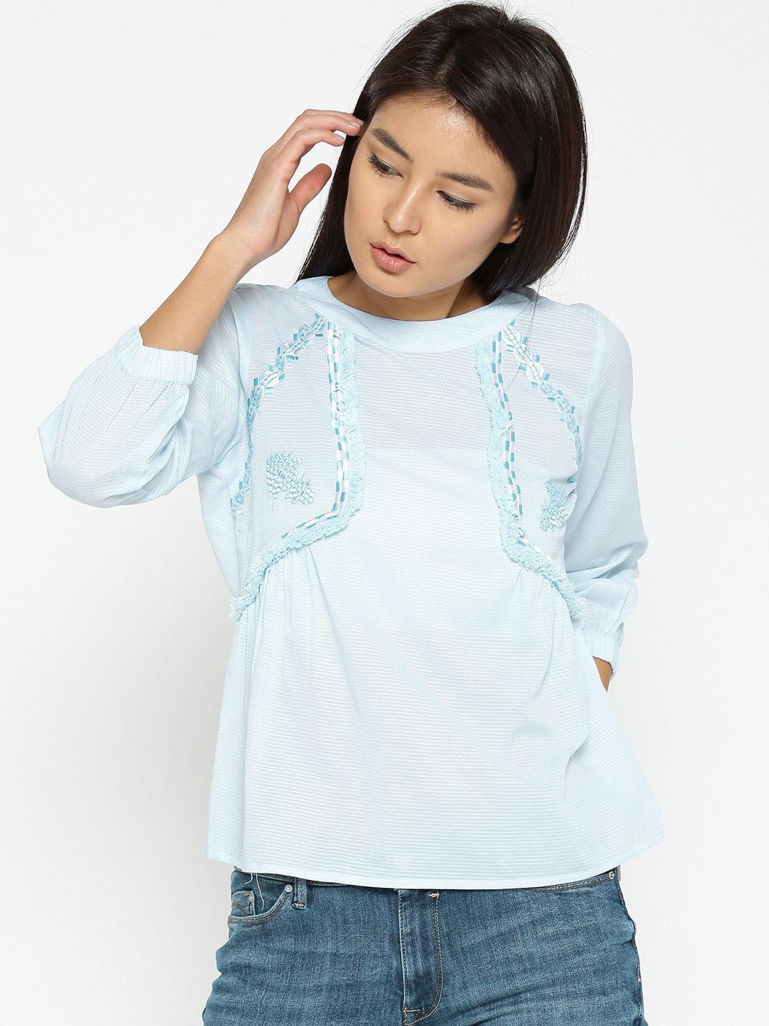 Style Quotient Womens Embellished Tops-Tops-StyleQuotient