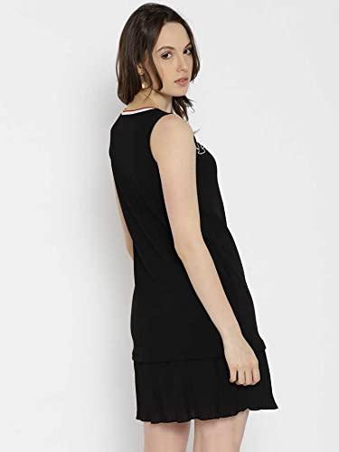 Style Quotient By Noi Women Black Solid Shift Dress-Dresses-StyleQuotient