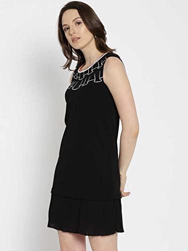 Style Quotient By Noi Women Black Solid Shift Dress-Dresses-StyleQuotient