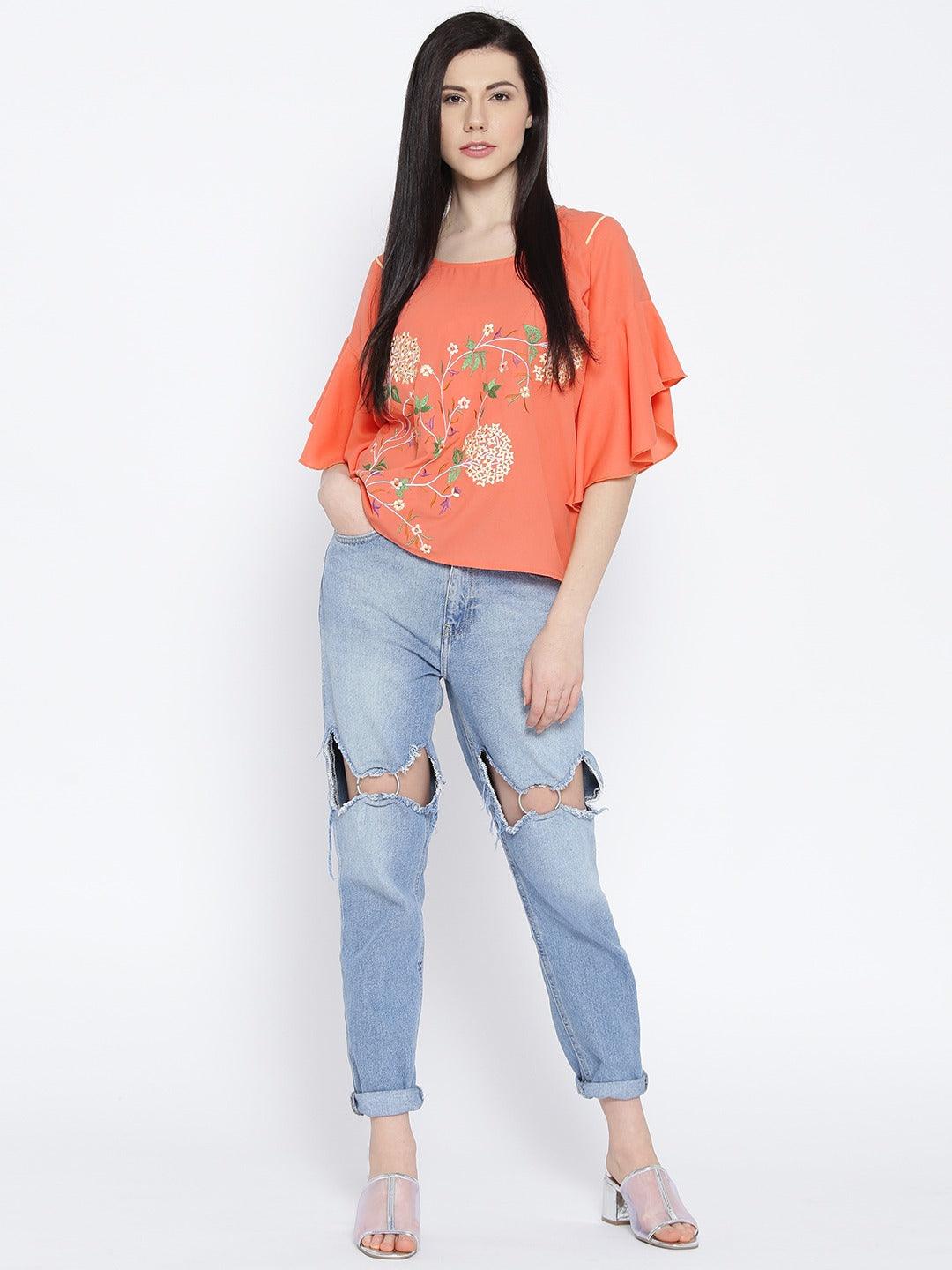 Style Quotient Womens Embellished Tops-Tops-StyleQuotient