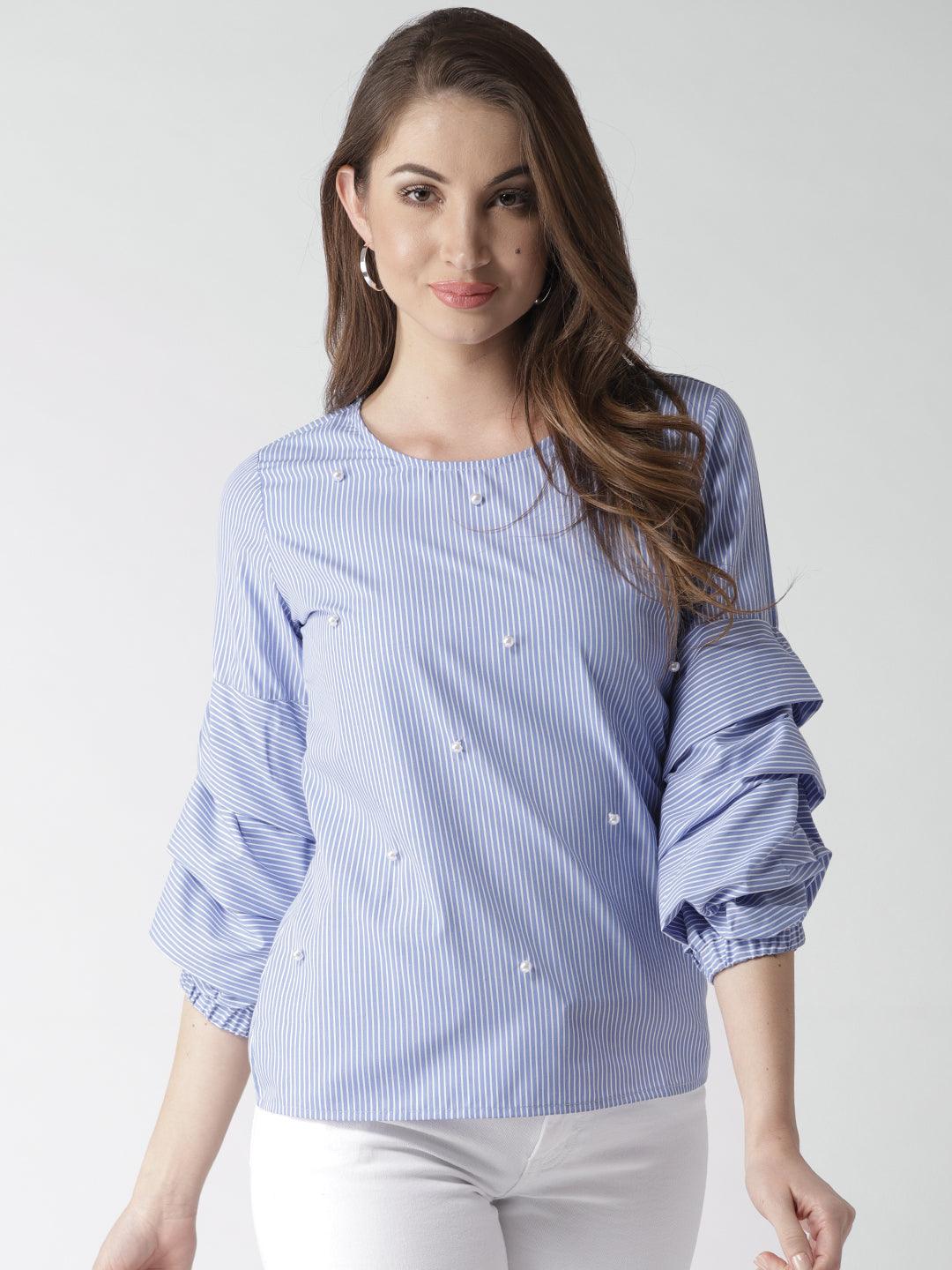 Style quotient women solid polyester smart casual top-Tops-StyleQuotient