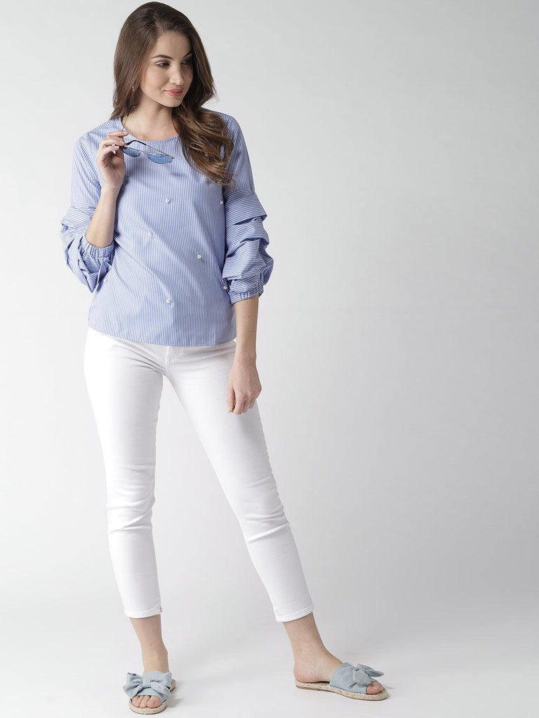 Style quotient women solid polyester smart casual top-Tops-StyleQuotient