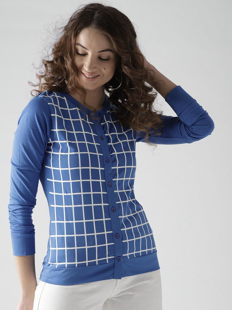 Style Quotient Womens Checked Tops-Tops-StyleQuotient