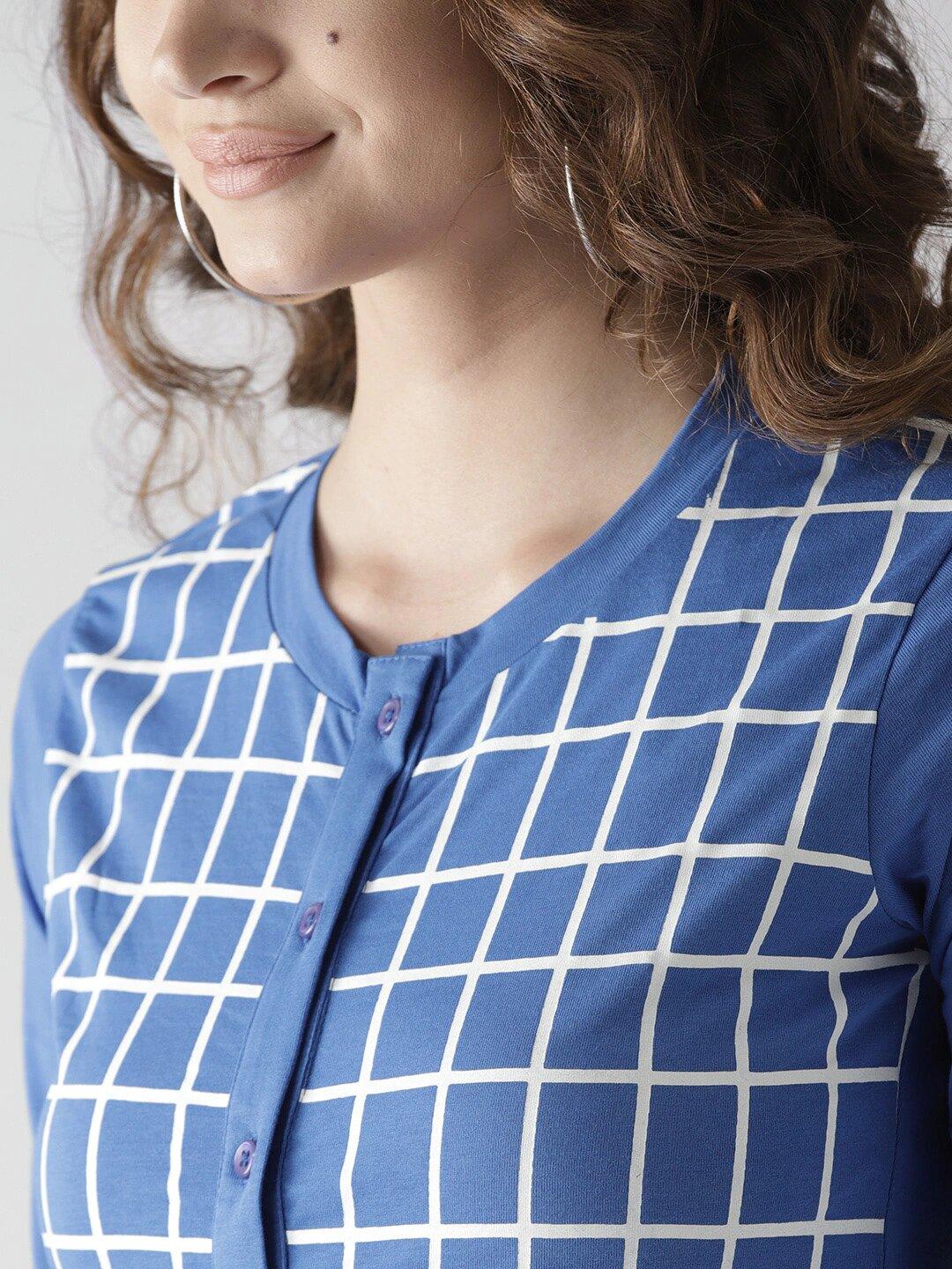 Style Quotient Womens Checked Tops-Tops-StyleQuotient