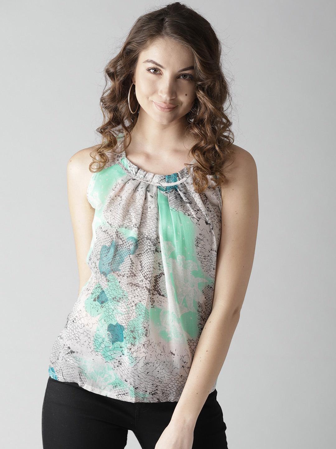 Style Quotient Womens Abstract Regular Fit Tops-Tops-StyleQuotient