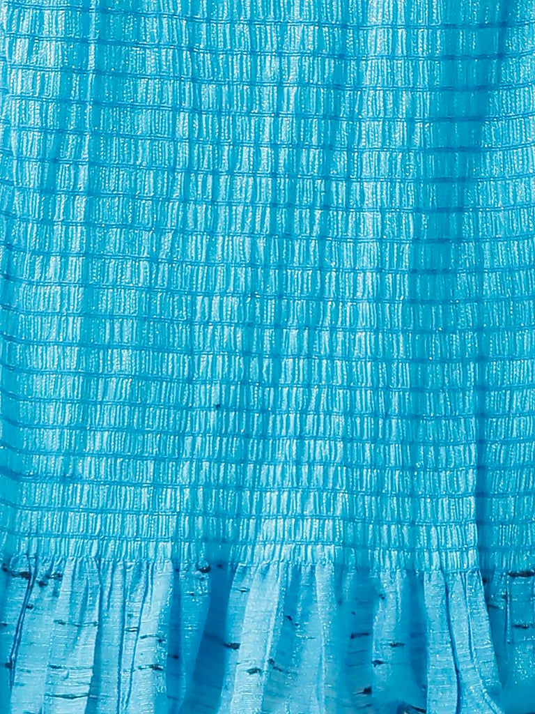 Women Blue Striped Stole-Stoles & Scarves-StyleQuotient