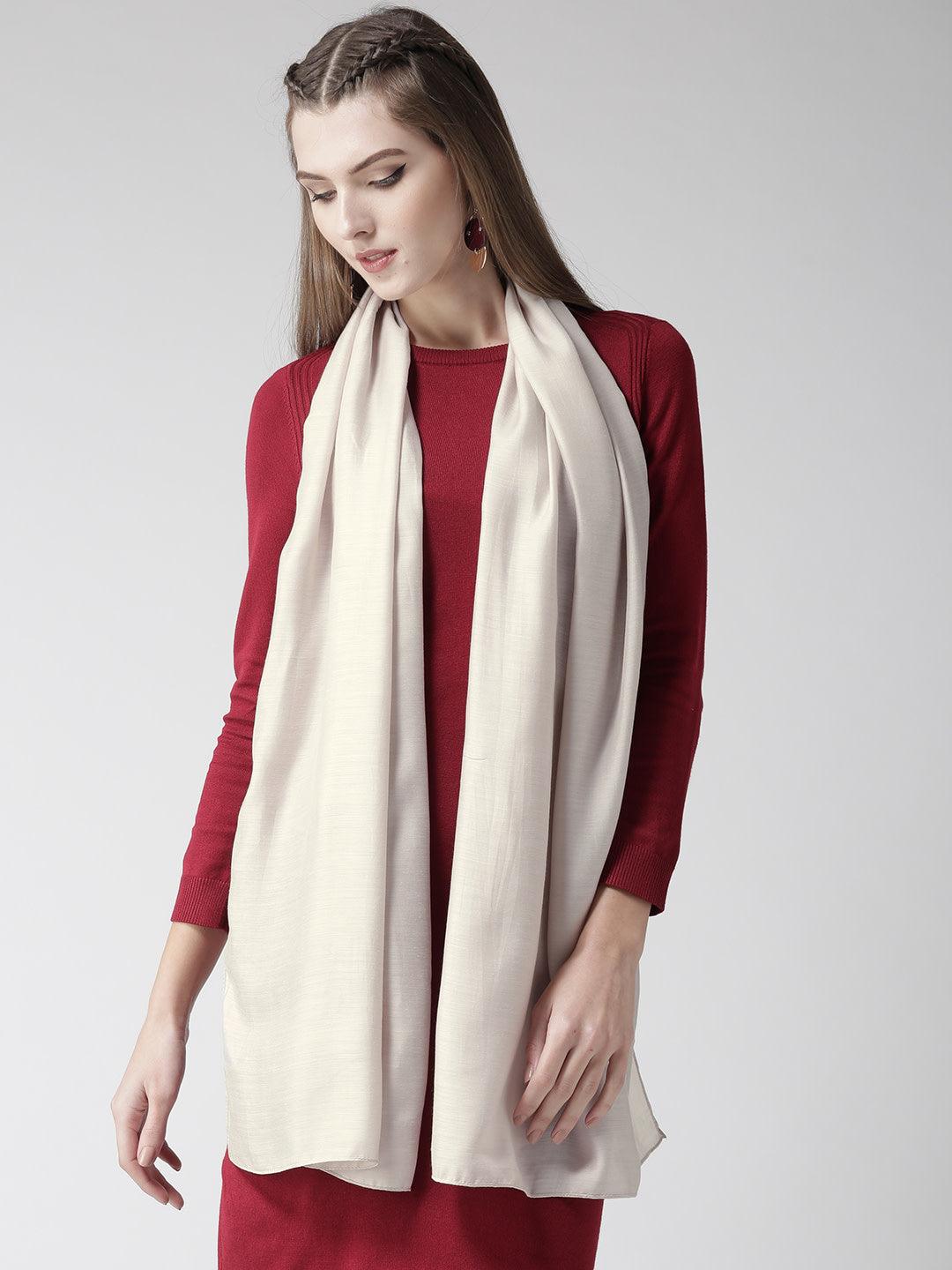 Women Grey Solid Stole-Stoles & Scarves-StyleQuotient